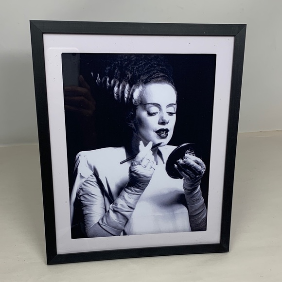 Halloween Framed Art Elsa Lanchester Bride of Frankenstein applying makeup 💄 - Picture 1 of 9